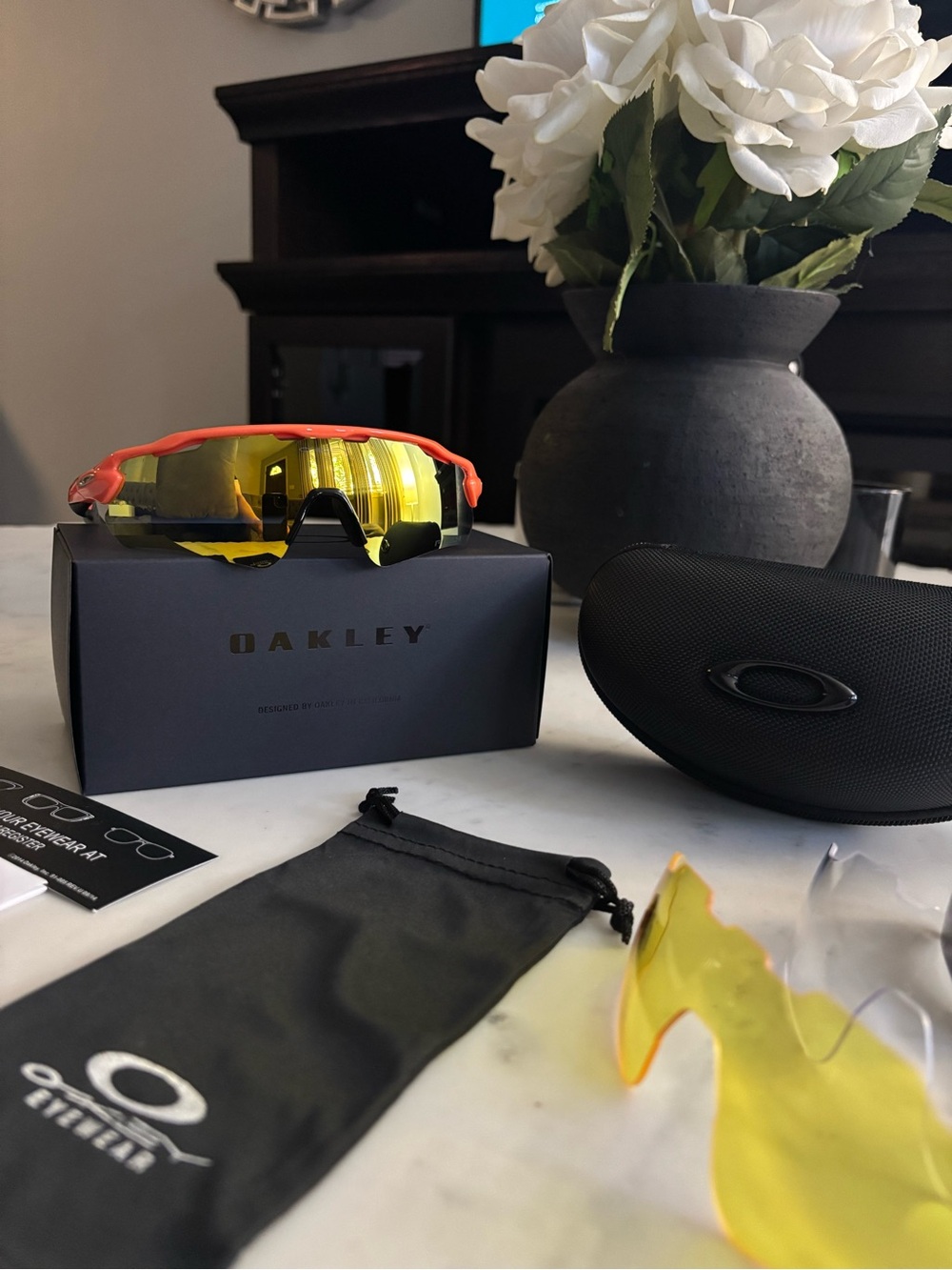 Oakley Radar EV Path Sunglasses with three interchangeable lenses
